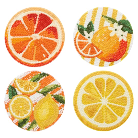 Citrus Diamond Art Coaster Kit by Make Market®